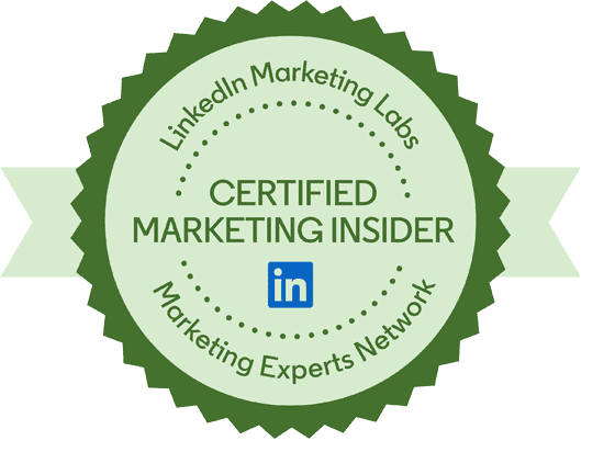 Ich bin Linkedin Certified Marketing Insider